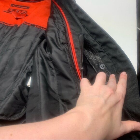 ❤️ NWT Z-1R 243 Leather Moto Jacket Black Zip Out Liner Motorcycle - Picture 11 of 16